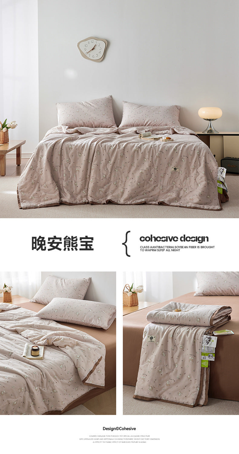 Cotton Double-Layer Yarn Summer Blanket Children's Summer Air-Conditioning Thin Duvet